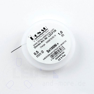 1m Lot ISO-Core Clear Ltzinn mit Flussmittel bleifrei  0,5 mm RoHS-konform