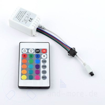 Kleiner RGB Controller fr LED-Stripes mit Fernbedienung IR