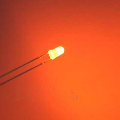 3mm LED Orange farbig Diffus 30 1500mcd ultrahell