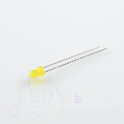 3mm LED Gelb farbig Diffus 30 1200mcd ultrahell