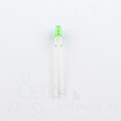 3mm LED Tiefgrn farbig Diffus 50 8000mcd ultrahell