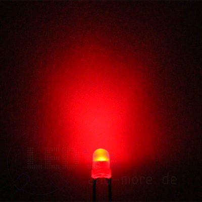 3mm LED Rot farbig Diffus 60 ca. 45 mcd