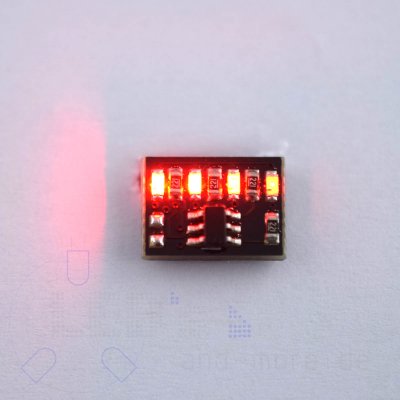 4 Kanal pico Lauflicht Modul fr Moba 10,5x7,3x2,8mm Muster 007 Onboard LED Rot