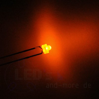 Diffuses 1,8mm LED Orange 30mcd 60 Luckylight
