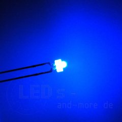 Diffuses ultrahelles 1,8mm LED Blau 750 mcd 40 Luckylight