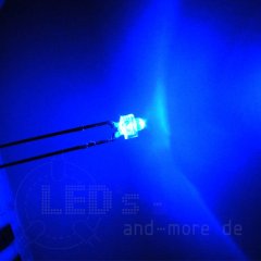 Klares ultrahelles 1,8mm LED Blau 2200 mcd 30 Luckylight