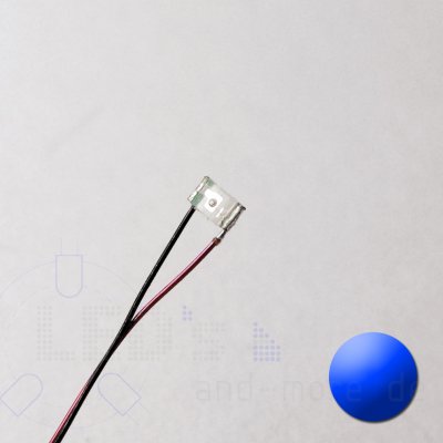 SMD LED mit Anschluss Draht 0603 Blau 70 mcd 120