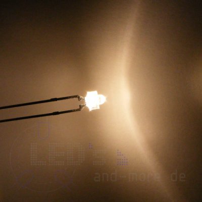 Klares ultrahelles 1,8mm LED Warm Wei 3000 mcd 30 Luckylight