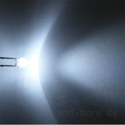 Ultrahelles 1,8mm LED Kalt Weiss 4800 mcd 50