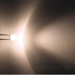 Ultrahelles 1,8mm LED Warm Weiss 5000 mcd 50