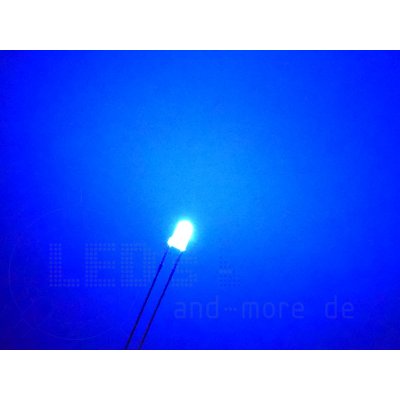 3mm Blink LED Blau diffus 1200mcd 60 selbstblinkend 1,8-2,3Hz