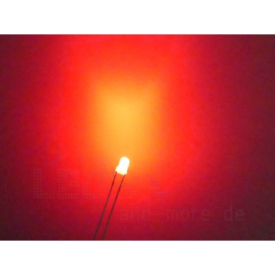 3mm Blink LED Rot diffus 1000mcd 60 selbstblinkend 1,8-2,3Hz