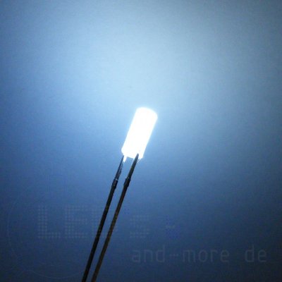 3mm DUO LED Diffus Zylindrisch Rot / Wei, Bipolar 60