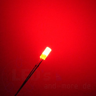 3mm DUO LED Diffus Zylindrisch Rot / Warm Wei, Bipolar 60