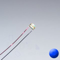 SMD LED mit Anschluss Draht 0805 Blau 200 mcd 120