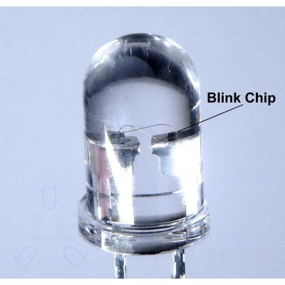 5mm Blink LED Grn klar 14400 mcd 30
