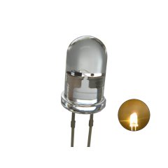 5mm Flacker LED Warm Wei Kerzenlicht 5800 mcd 30