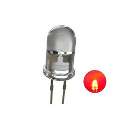 5mm Flacker LED Rot Kerzenlicht 5800 mcd 30