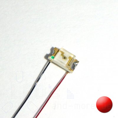 SMD LED mit Anschlussdraht 1206 Rot 50 mcd 120
