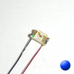 SMD LED mit Anschlussdraht 1206 Blau 80 mcd 120