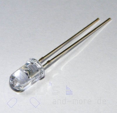 Ultrahelles 5mm LED Wei 22.000 mcd 28