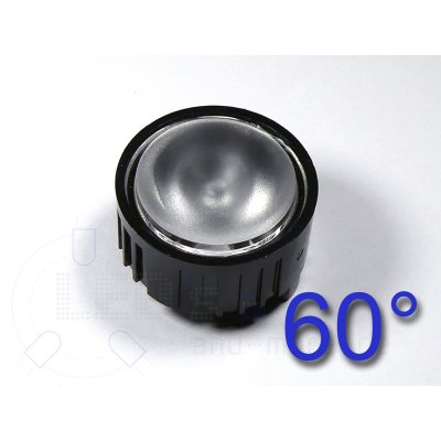 Linse Optik Reflektor mit 60 Schwarz / Diffus fr Highpower LED