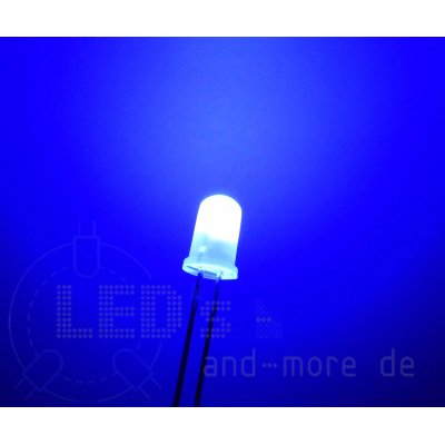 LED 5mm Diffus / Matt Blau farbiges Gehuse 2300 mcd 100