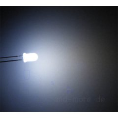 LED 5mm Diffus / Matt Wei 4000 mcd 100