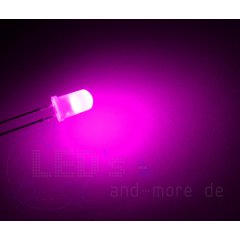 LED 5mm Diffus / Matt Pink 2800 mcd 100
