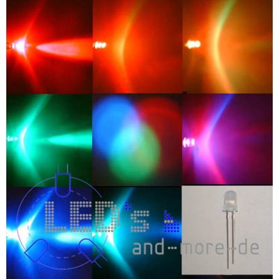 Ultrahelles 5mm RGB Farbwechsel LED Diffus Schnell 70