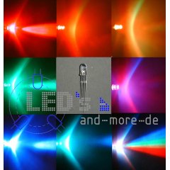 RGB Multicolor LED 5mm 70 Fullcolor gemein. Minuspol Diffus