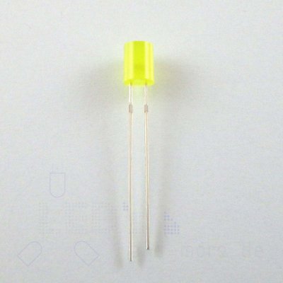 5mm LED Diffus Zylindrisch Gelb 150 mcd 140