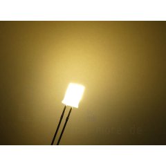 Diffuses 5 x 2 mm Rechteck LED ultrahell Warm Wei 750mcd...