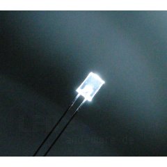 5 x 2 mm Rechteck LED ultrahell Wei Klar 800mcd 80