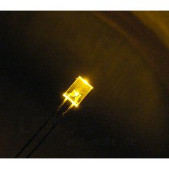 5 x 2 mm Rechteck LED ultrahell Gelb Klar 280mcd 80