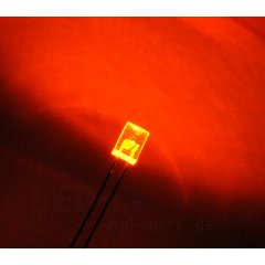 5 x 2 mm Rechteck LED ultrahell Orange Klar 320mcd 80