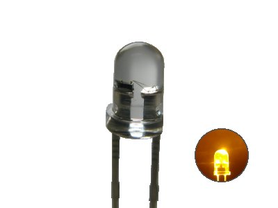 3mm Flacker LED Gelb Kerzenlicht 5800mcd 30