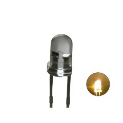 3mm Flacker LED Warm Wei Kerzenlicht 5800mcd 30