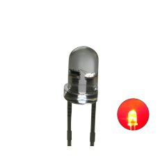 3mm Flacker LED Rot Kerzenlicht 5800mcd 30