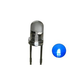 3mm Flacker LED Blau Kerzenlicht 2500mcd 30