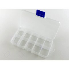Sortierbox Kunststoff Box klein transparent 10 Fcher...