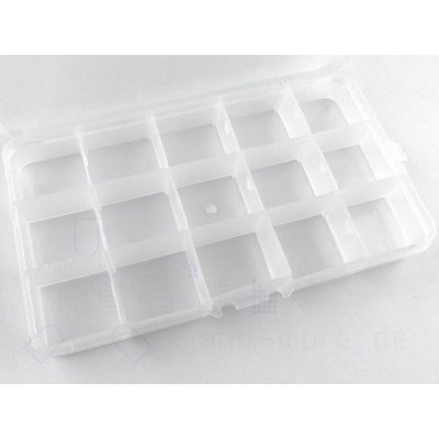 Sortierbox Kunststoff Box klein transparent 15 Fcher variabel