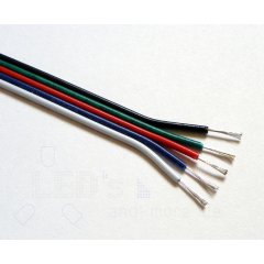 RGBW Kabel 5 x 0,5 mm 100cm Flachbandkabel