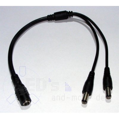 Zubehr Anschluss-Verteiler f. LED-Stripes 5,5/2,1mm 1xKupplung